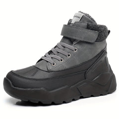 Kids Hiking Boots Plush Lining Durable Non Slip Snow Boots