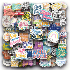 100pcs Inspirational Stickers Pack Positive Vinyl Quote Stickers