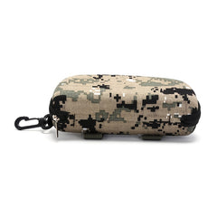 Camouflage Outdoor Goggle Storage Case Zipper Hook Reading Glasses Box