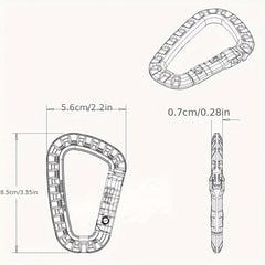 Molle Quick Release Buckle Keychain D shaped Backpack Hanging Buckle