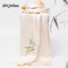 Suzhou Classical Tree Embroidery Silk Scarf