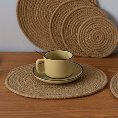 4pcs Burlap Placemat Table Mat Dining Home Decor Kitchen Gadgets
