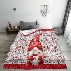 Red Love Blanket Soft And Comfortable Warm Blanket