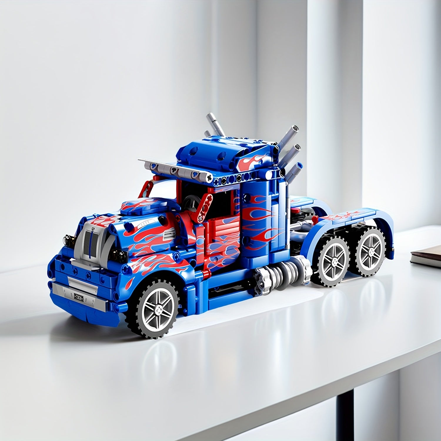 Die Cast Truck Building Blocks Toy Model with Fire Truck & Airplane Detail