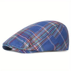 Unisex Checkered Peaked Cap Sunscreen Hat
