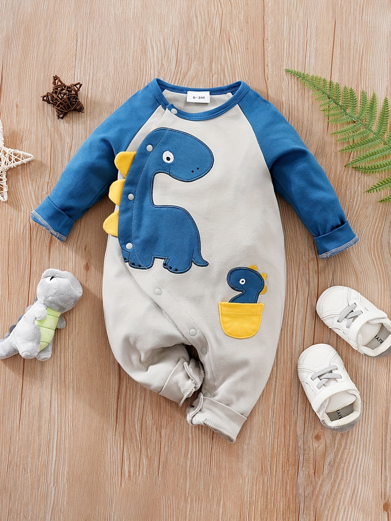 Baby Dino Bodysuit Long Sleeve