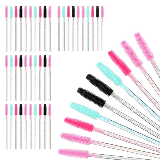 50 Pcs Mascara Wands Eyelash Brush Spools For Eyelash Extension Eyebrow Makeup