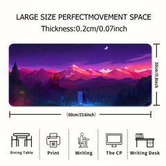 Purple Mountain Pattern Mouse Pad for Gamers