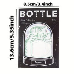 100pcs Bottle Shape Stickers for Scrapbooking & Journals