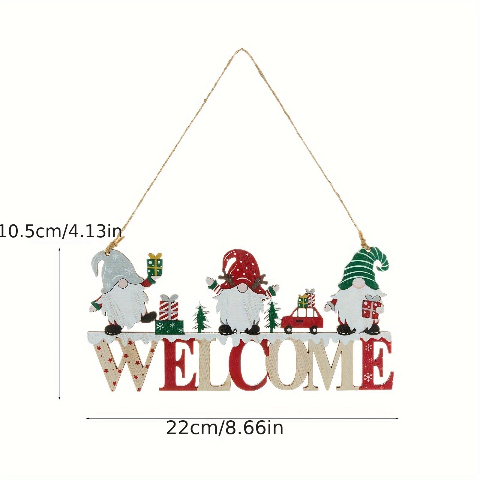 Christmas Wooden Letter Plate Hanging Welcome Door Decoration
