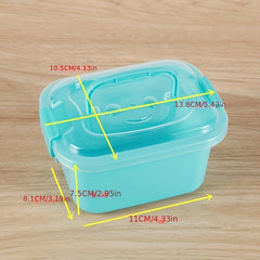 Clear Plastic Storage Box with Latching Lid for Stationery Makeup Toiletry
