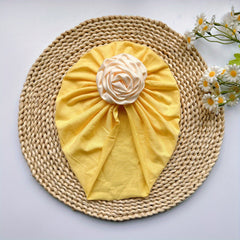 Baby Girls Flower Decor Turban Soft Hair Wrap Headband
