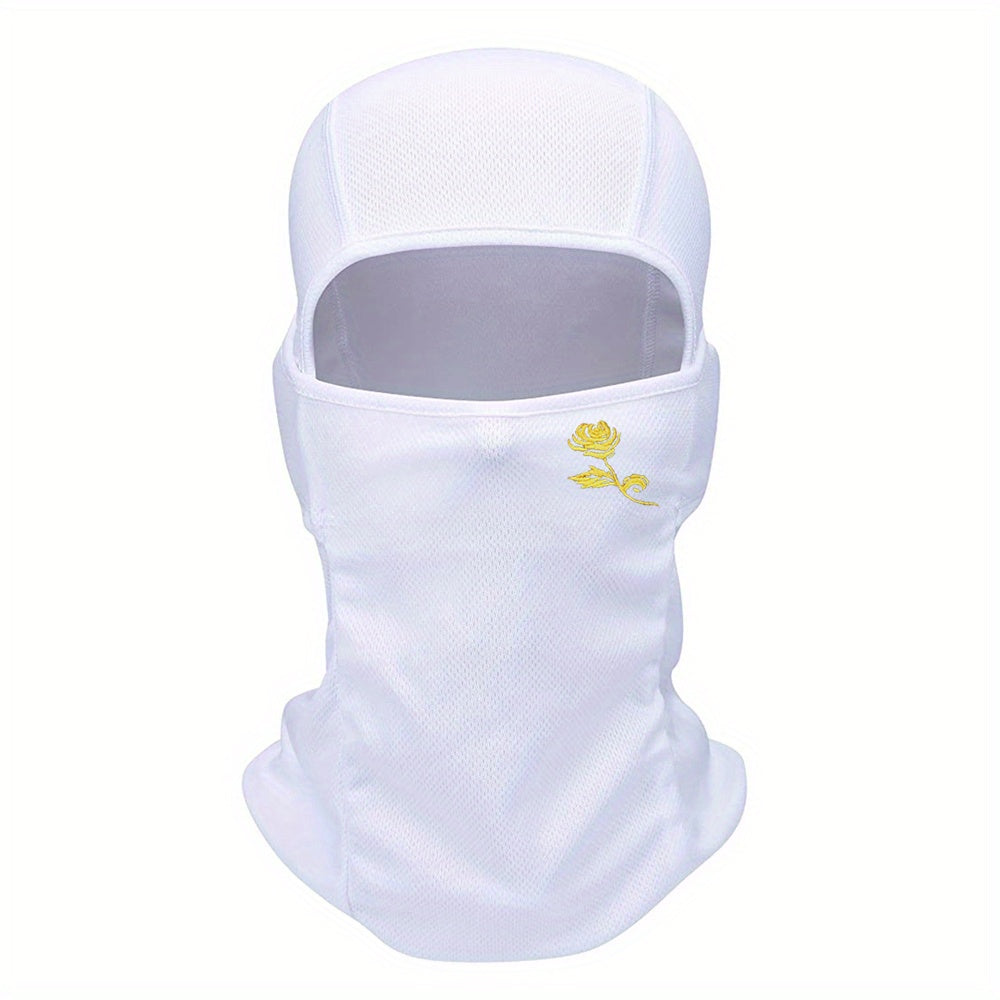 Rose Flower Print Outdoor Cycling Hat Sunscreen Windproof Headgear