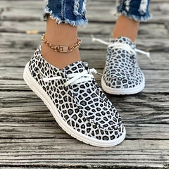 Leopard Slip On Shoes Women's Casual Lightweight Comfortable Walking Shoes