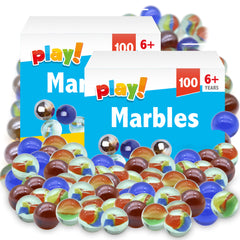 Coloured Glass Marbles Vintage Classic Kids Toys Games