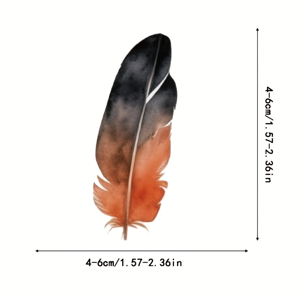 50pcs Feather Stickers for Skateboards Computers Bookshelves