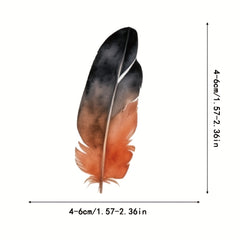 50pcs Feather Stickers for Skateboards Computers Bookshelves