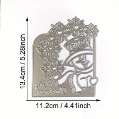 Christmas Snowman Tree Invitation Metal Cutting Dies
