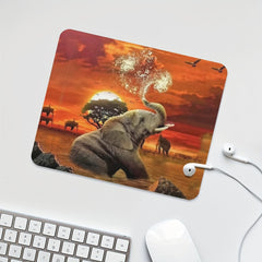 Cute Elephant Gaming Mouse Pad for Women, Non-Slip Rubber Mat