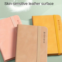 A7 Faux Leather Strap Diary Notebook 160 Pages