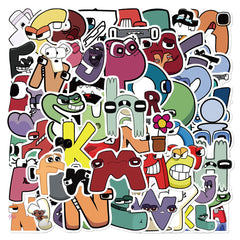 52pcs Cartoon Alphabet Lore Stickers Waterproof Decoration