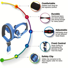 Adjustable Nylon Dog Muzzle For Small-Medium-Large Dogs
