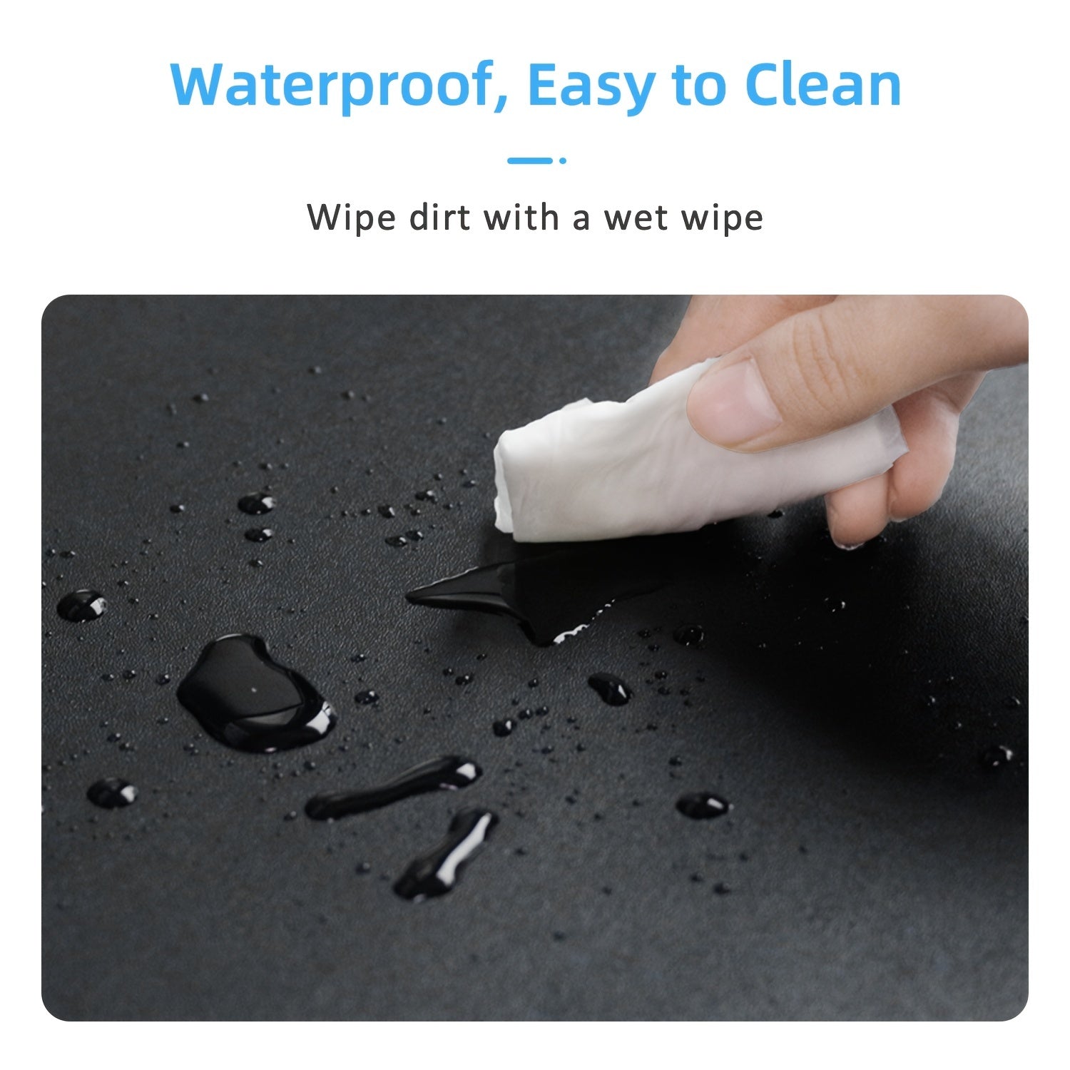 EXCOVIP Small Leather Mouse Pad Waterproof Non-Slip Mat