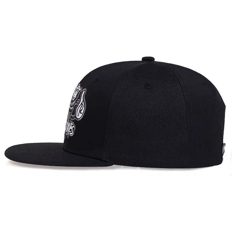 Men's Hip hop Embroidery Hat Flat Brim Cap