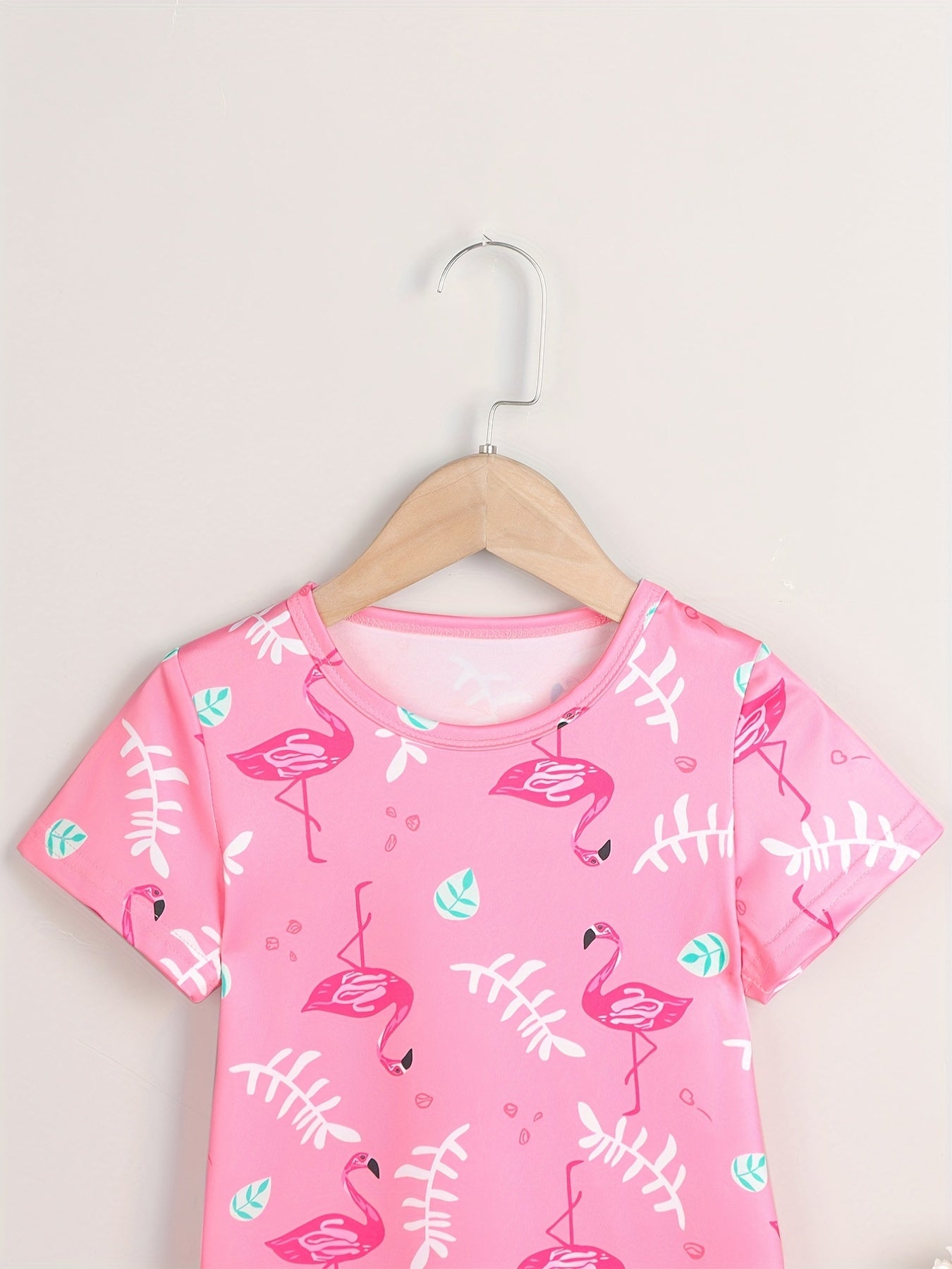 Toddler Girls Flamingo Graphic Casual T shirt Dress