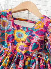 Girl's Floral Princess Dress Summer Style