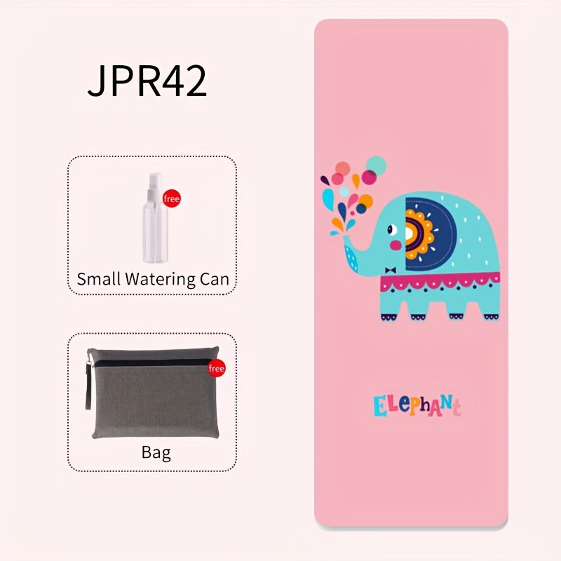 Cartoon Printed Foldable Yoga Mat Non-slip Microfiber Soft Fitness Mat
