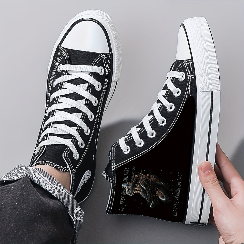 Unisex High Top Canvas Shoes Comfy Non Slip Casual Flats Men's Footwear