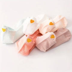 5 Pairs Kids Breathable Boat Socks for Spring & Summer