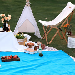 Durable Picnic Mat with Leather Handle for Outdoor Camping