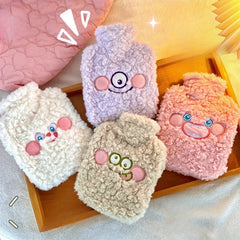 Cartoon Hand Warmer Plush Cover Portable Hot Water Bag