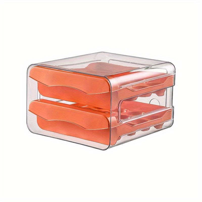 Double Layer Egg Tray Stackable Fresh Keeping Holder