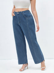Women's Plus High Rise Wide Leg Jeans
