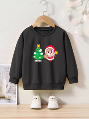 Christmas Graphic Crew Neck Sweatshirt for Kids