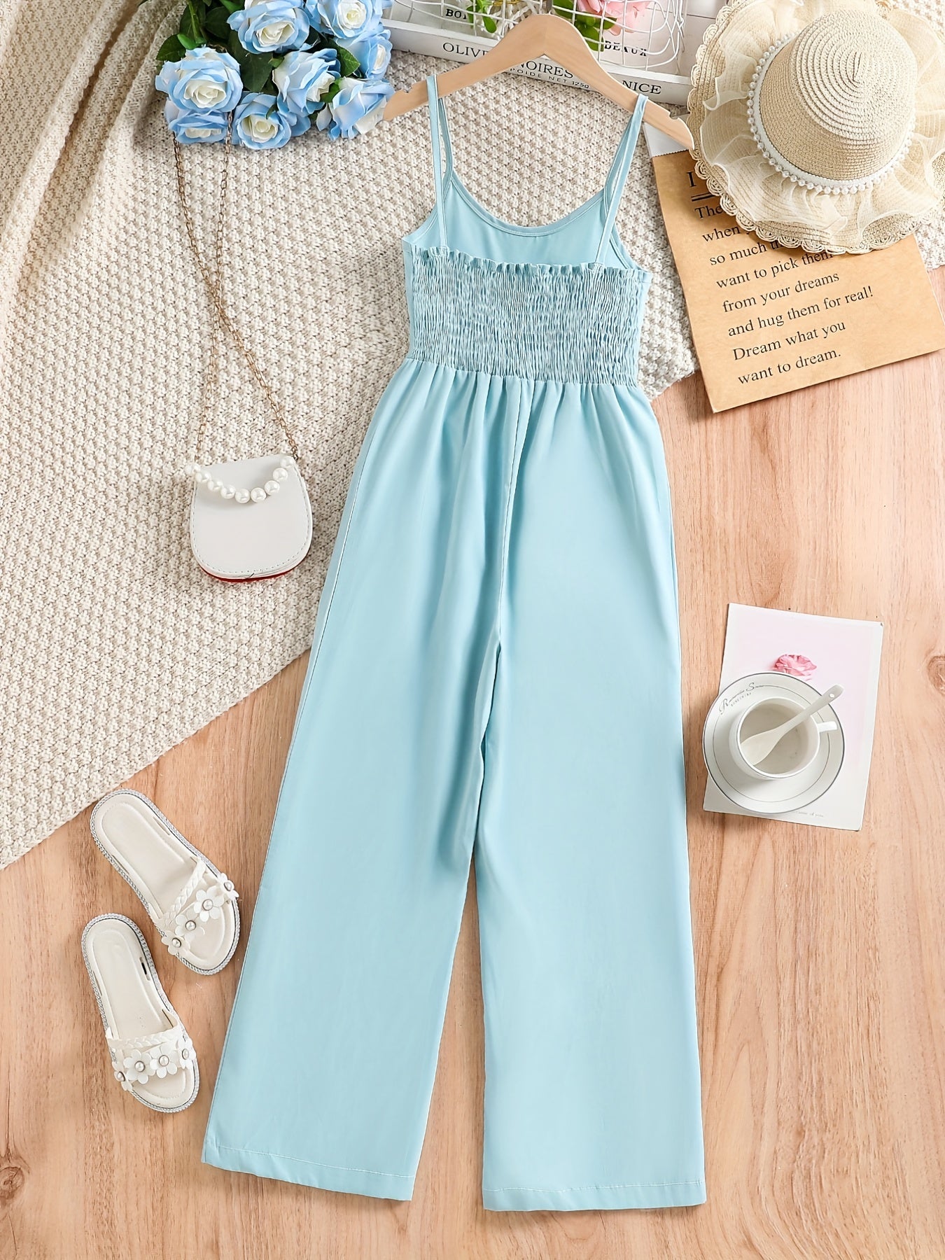 Girls Sleeveless Jumpsuit Casual Bib Pants Kids Clothes Summer