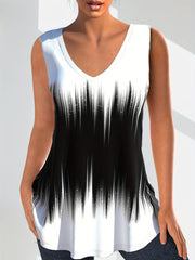 Colorblock V-Neck Tie Dye Tank Top