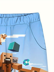 Boy's Pixel Style Game Hoodie & Pants Set for Fall Winter