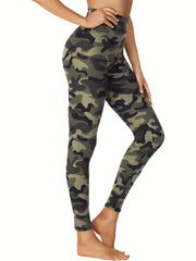 Camouflage Pattern High Waist Yoga Leggings Workout Tight Pants