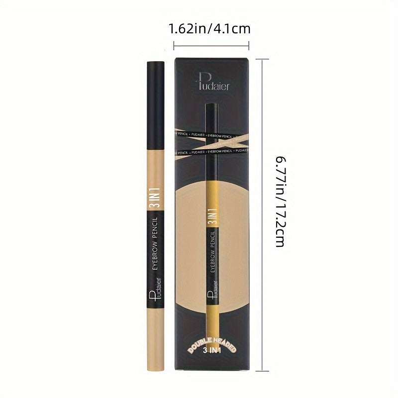 3-In-1 Eyebrow Pencil Natural Sweat-Proof Smudge-Proof Eyebrow Pen