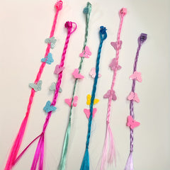 6pcs Y2K Braided Wig Hair Claw Clips Butterfly Decor Girls Hair Accessories