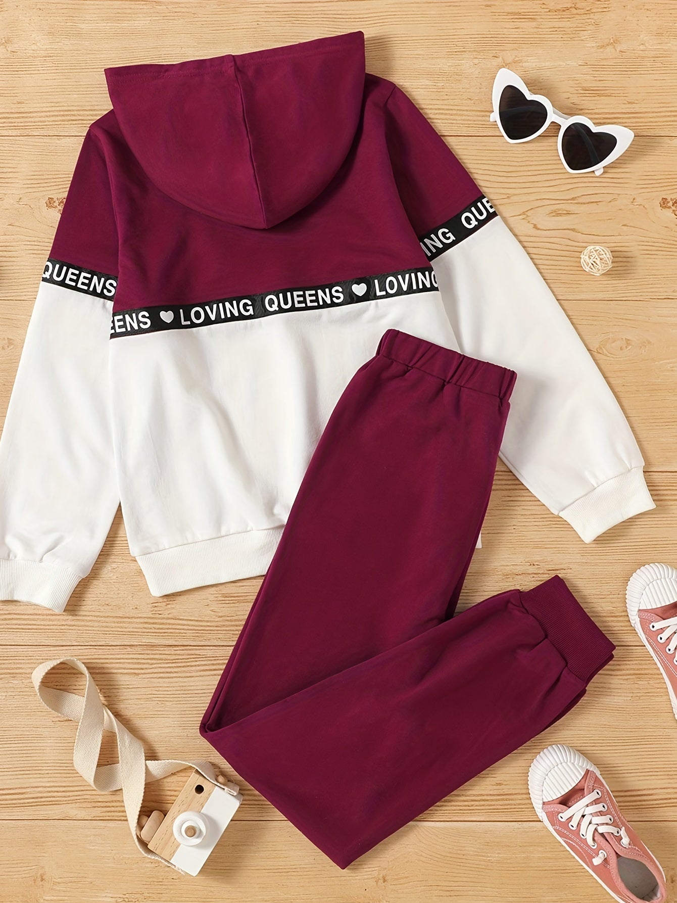 Kids Love Letter Hoodie Shirt and Pants Set Boys Girls Outfit