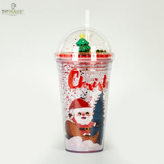 Christmas Series Plastic Cup Large Capacity Hand held Christmas Cup