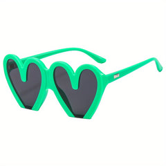 Heart Shape Street Style Sunglasses with Hard Case