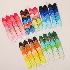 24pcs Children's Bow Hair Clip for Holiday Party Girls Ponytail Clip
