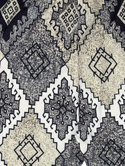 Geometric Print Fleece Leggings Elastic High Rise High Stretch