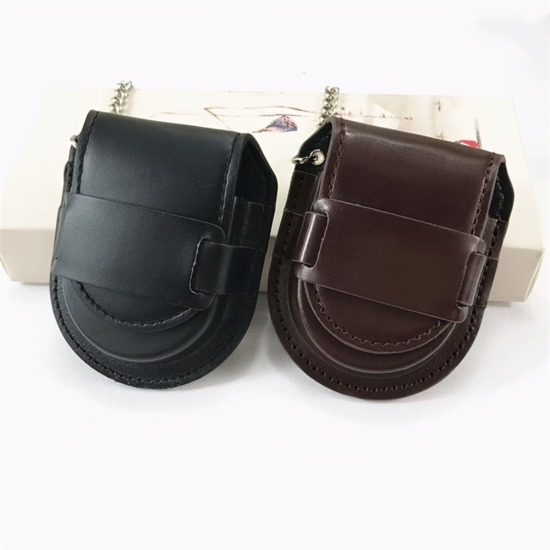 High Retro Leather Flip Pocket Watch Case Men's Watch Case